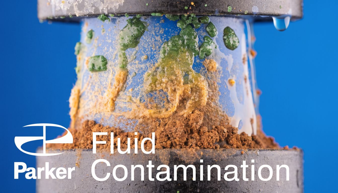 A close-up shot showing a pipe section severely clogged with brown and green fluid contamination buildup.