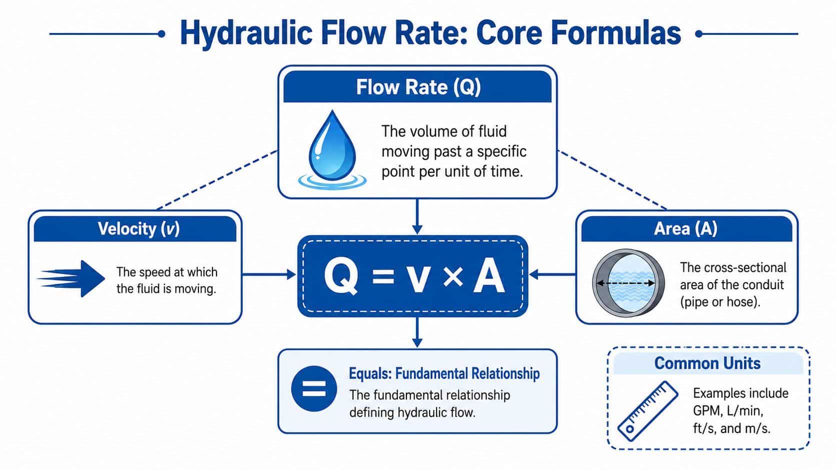The Core Formulas for Calculating Hydraulic Flow