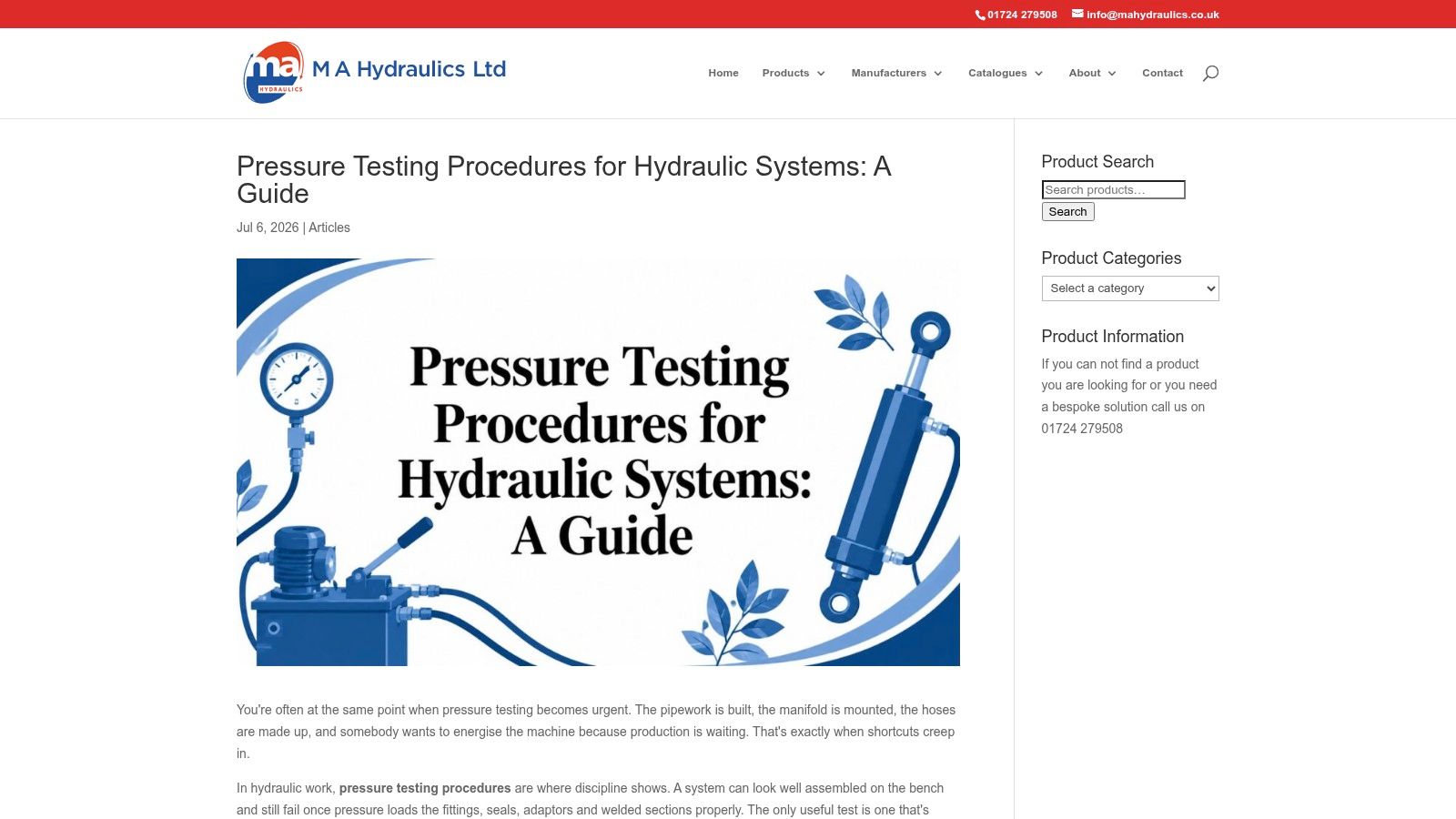 Screenshot from https://www.mahydraulics.co.uk/pressure-testing-procedures/